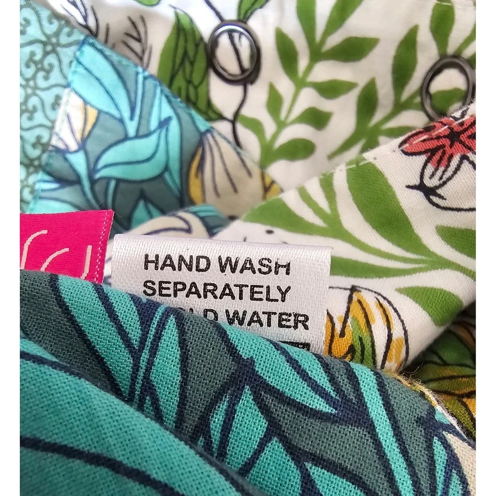 ASHA Floral Reversible Full Wrap Skirt‎ Pockets Teal Green Cotton Patchwork OSFM